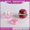 SRS Cosmetic Cream Dispenser And Personalized Plastic Container And Skin Care 50g Snail Luxury Red Screw Cap Airtight Container